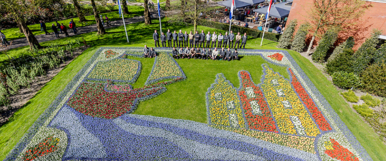 flower mosaic at Keukenhof